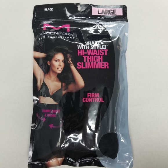 Maidenform Seamless High Waist Thigh Slimmer Black - Picture 2 of 3